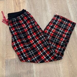 Plaid Lounge Pants in Red and Black